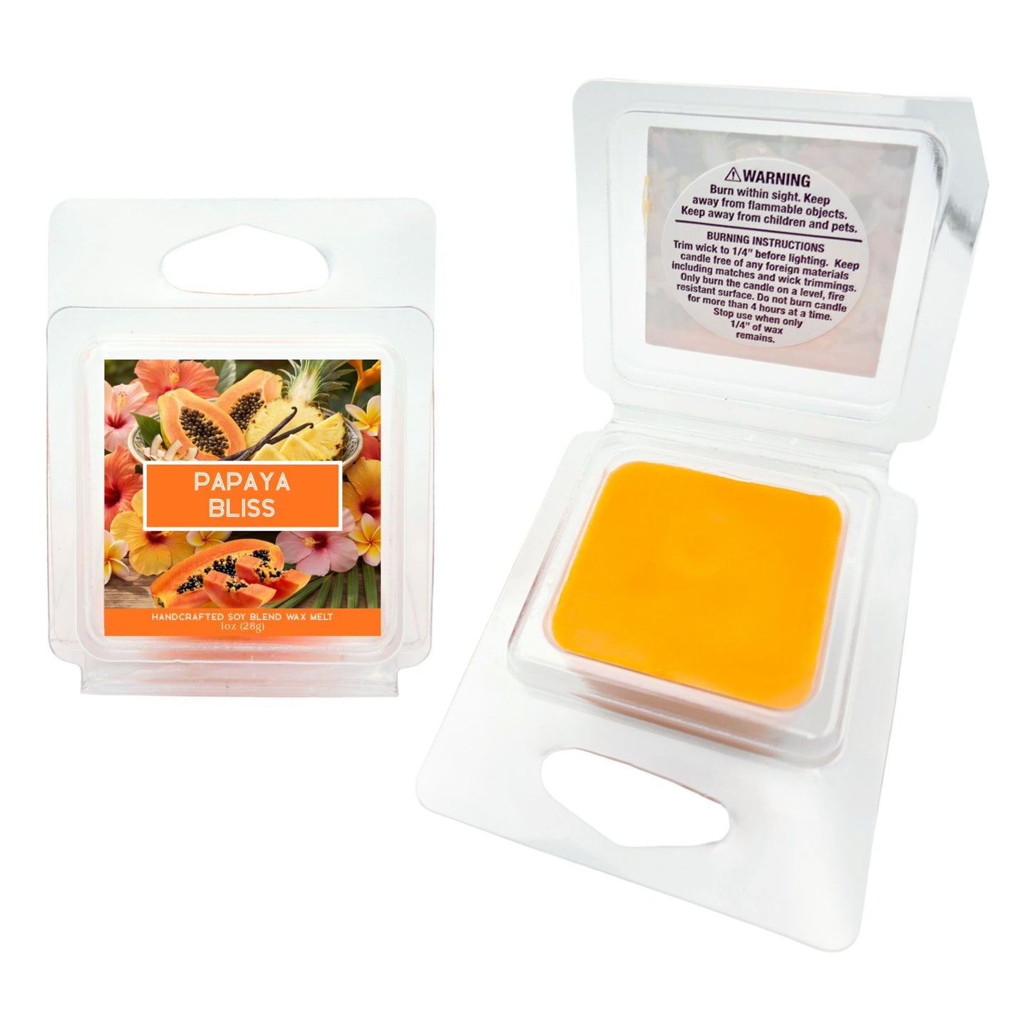 Papaya Bliss Wax Melt Sample